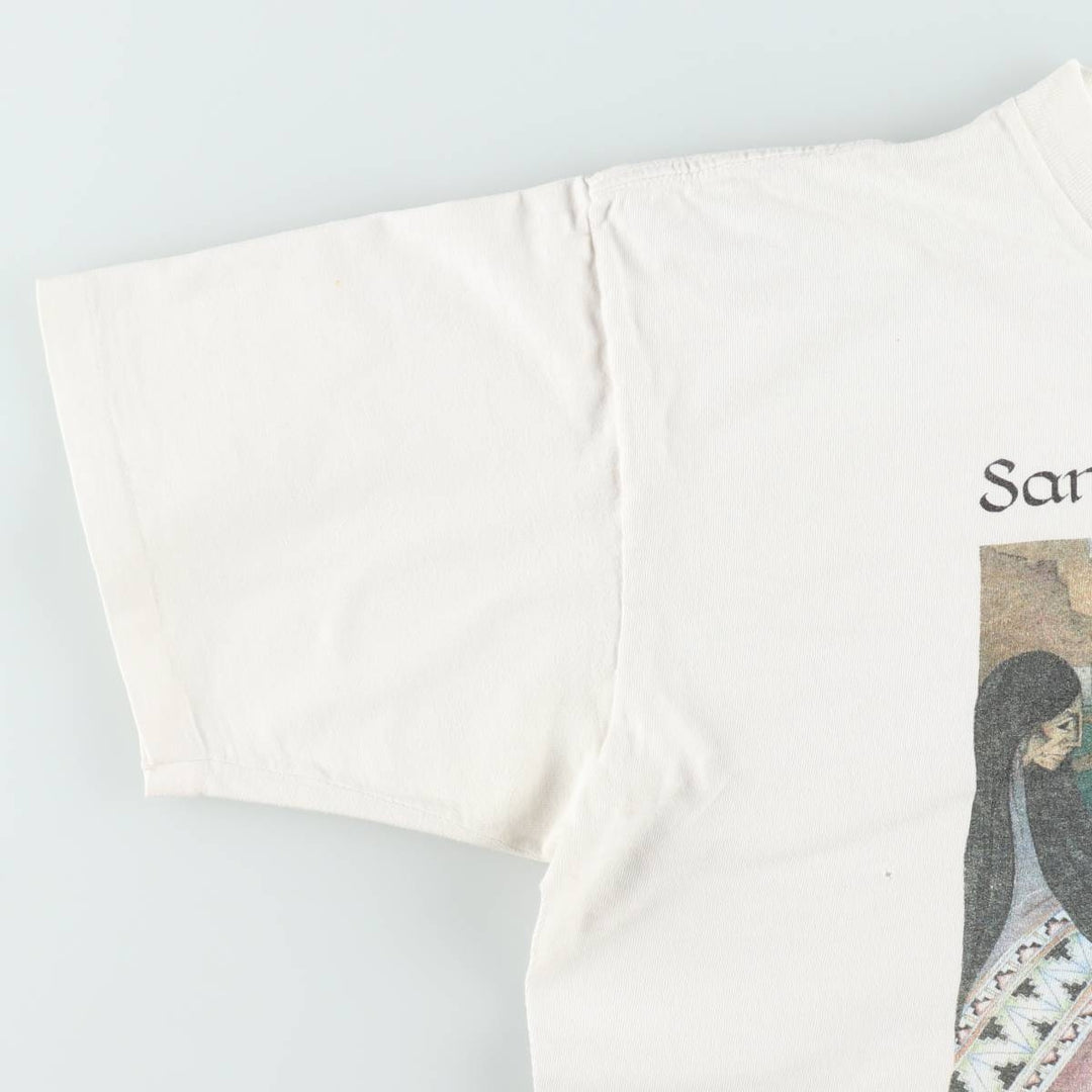 90'S ONEITA POWER-T Printed T-shirt Made in USA Men's XL Vintage cotton white type Vintage Second Hand