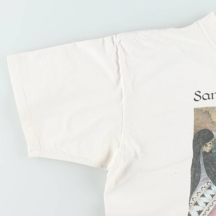 90'S ONEITA POWER-T Printed T-shirt Made in USA Men's XL Vintage cotton white type Vintage Second Hand