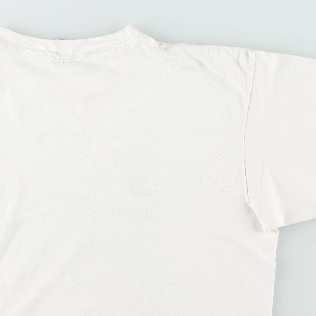 90'S ONEITA POWER-T Printed T-shirt Made in USA Men's XL Vintage cotton white type Vintage Second Hand