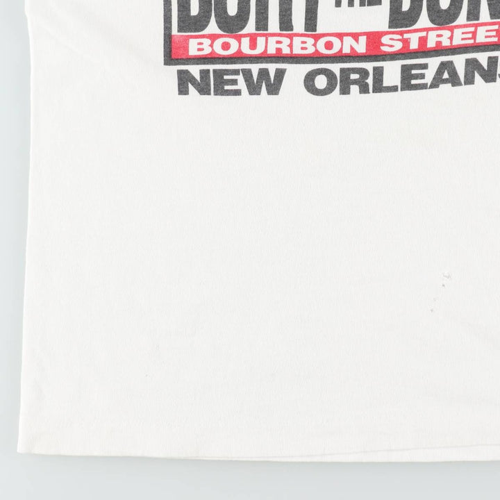 90'S Fruit of the Loom printed T-shirt, made in the USA, men's size L, vintage cotton white type Vintage Second Hand