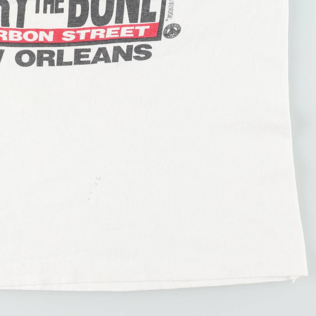 90'S Fruit of the Loom printed T-shirt, made in the USA, men's size L, vintage cotton white type Vintage Second Hand