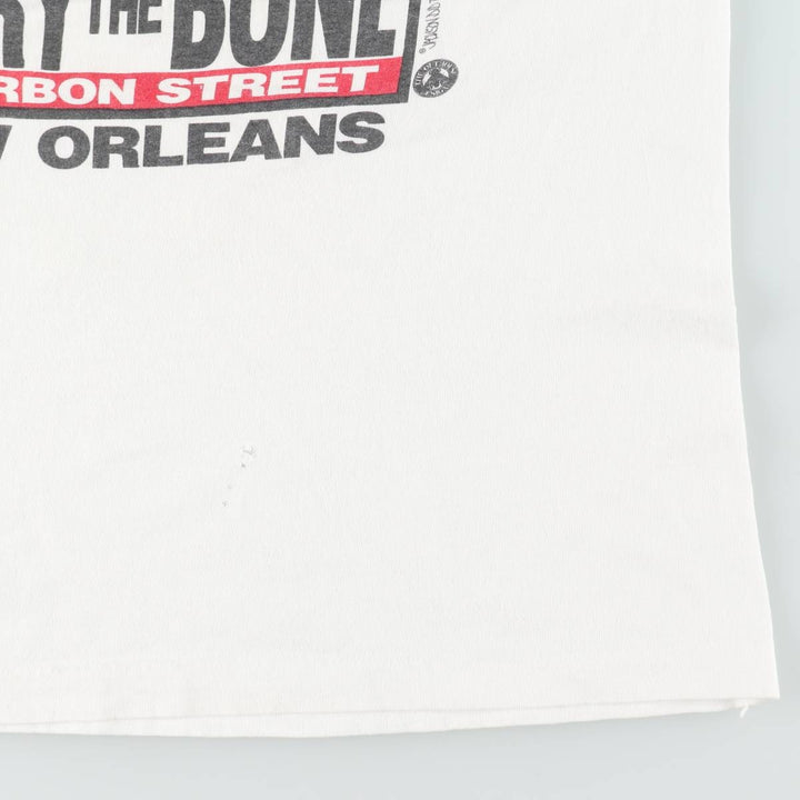 90'S Fruit of the Loom printed T-shirt, made in the USA, men's size L, vintage cotton white type Vintage Second Hand