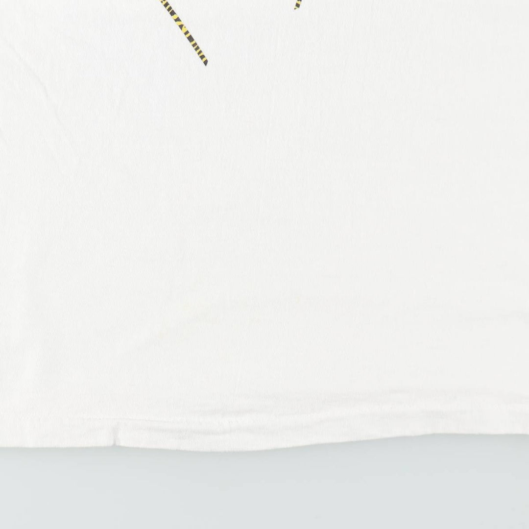 90'S ONEITA POWER-T Art T-Shirt, Made in USA, Men's XL equivalent, Vintage cotton white type Vintage Second Hand
