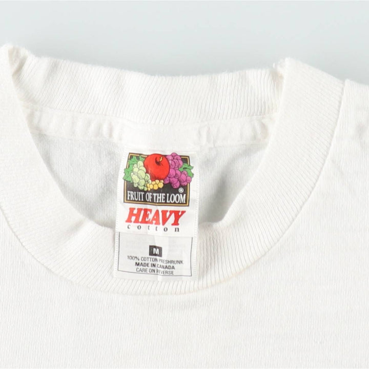 2000'S Fruit of the Loom Sunflower Pattern Floral Print T-Shirt, Made in Canada, Men's Size M (approx.) cotton white type Vintage Second Hand