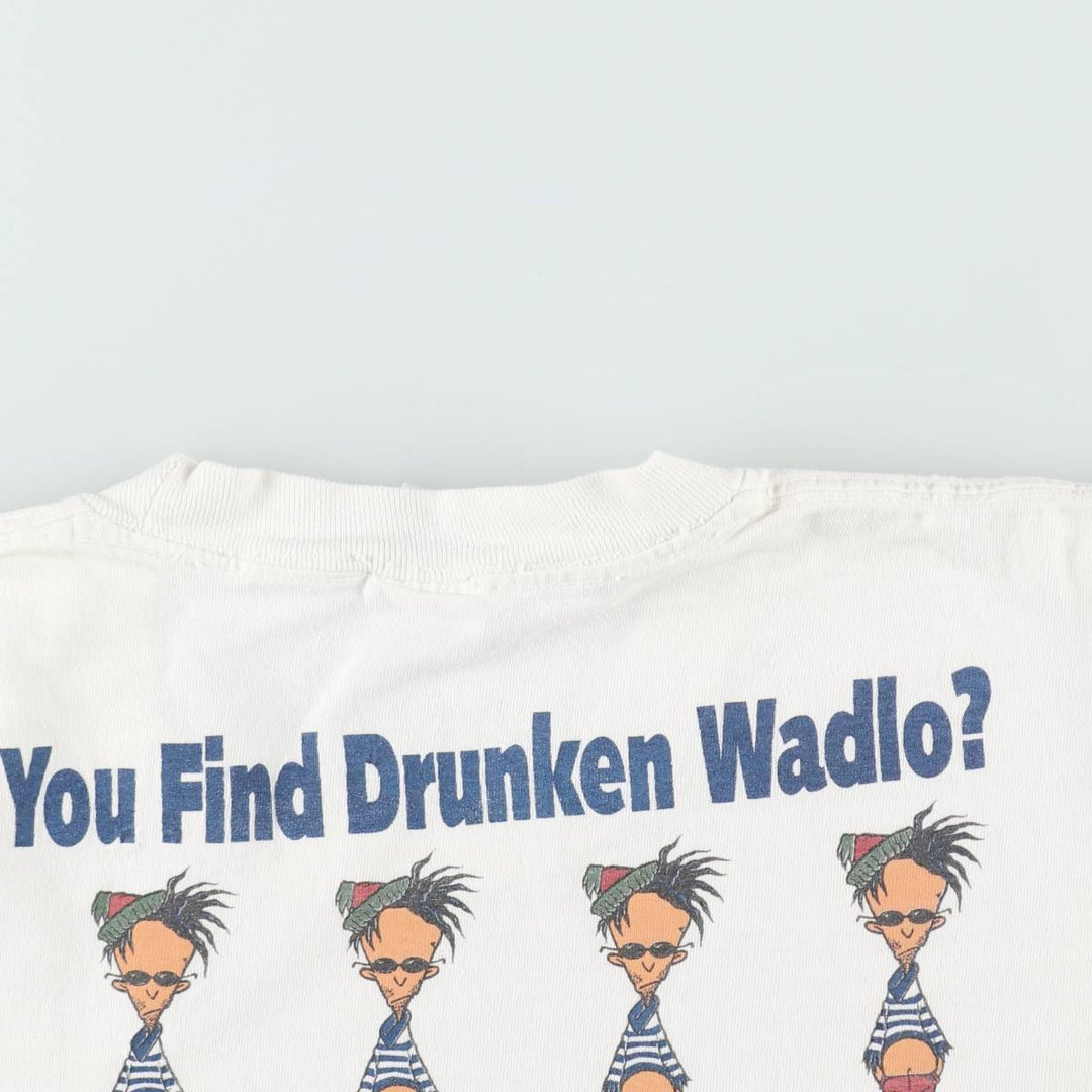 90'S Anvil parody print T-shirt, Made in USA, Men's XL equivalent, Vintage cotton white type Vintage Second Hand