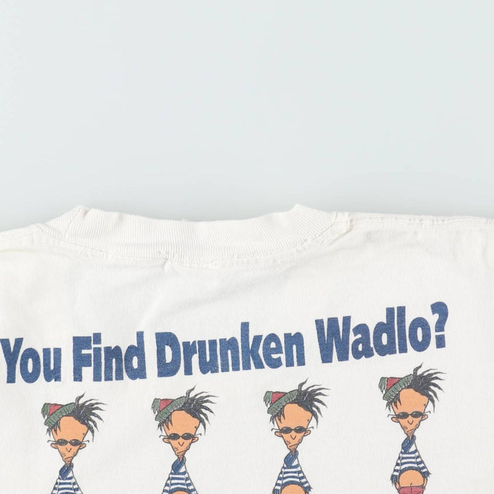 90'S Anvil parody print T-shirt, Made in USA, Men's XL equivalent, Vintage cotton white type Vintage Second Hand