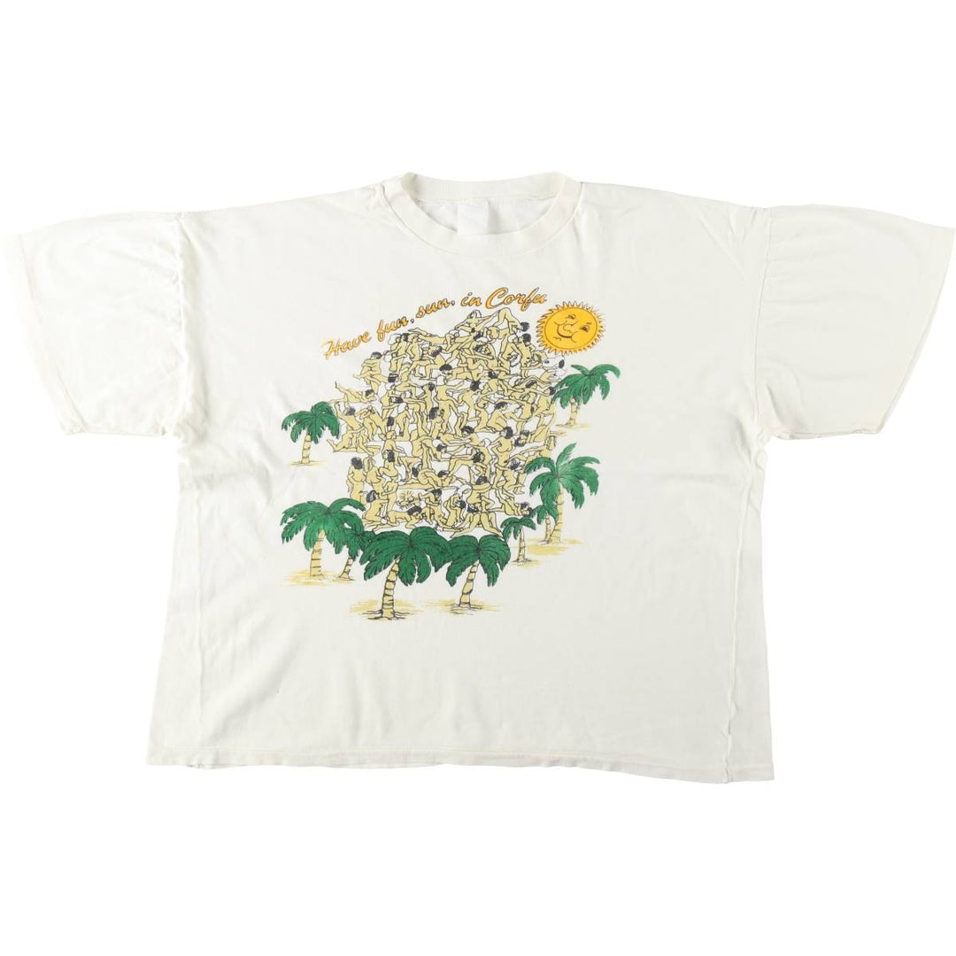 ~90'S Erotic Print T-Shirt, Men's Size L (Equivalent), Vintage unclear white type Vintage Second Hand