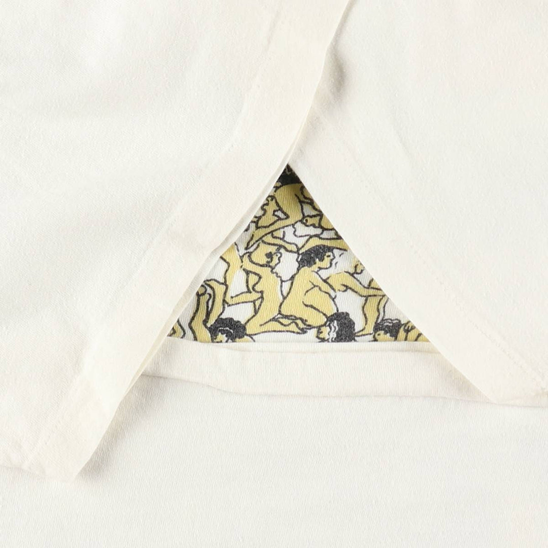 ~90'S Erotic Print T-Shirt, Men's Size L (Equivalent), Vintage unclear white type Vintage Second Hand