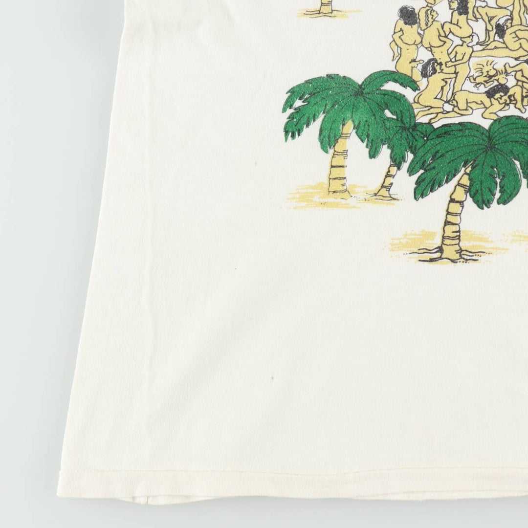 ~90'S Erotic Print T-Shirt, Men's Size L (Equivalent), Vintage unclear white type Vintage Second Hand