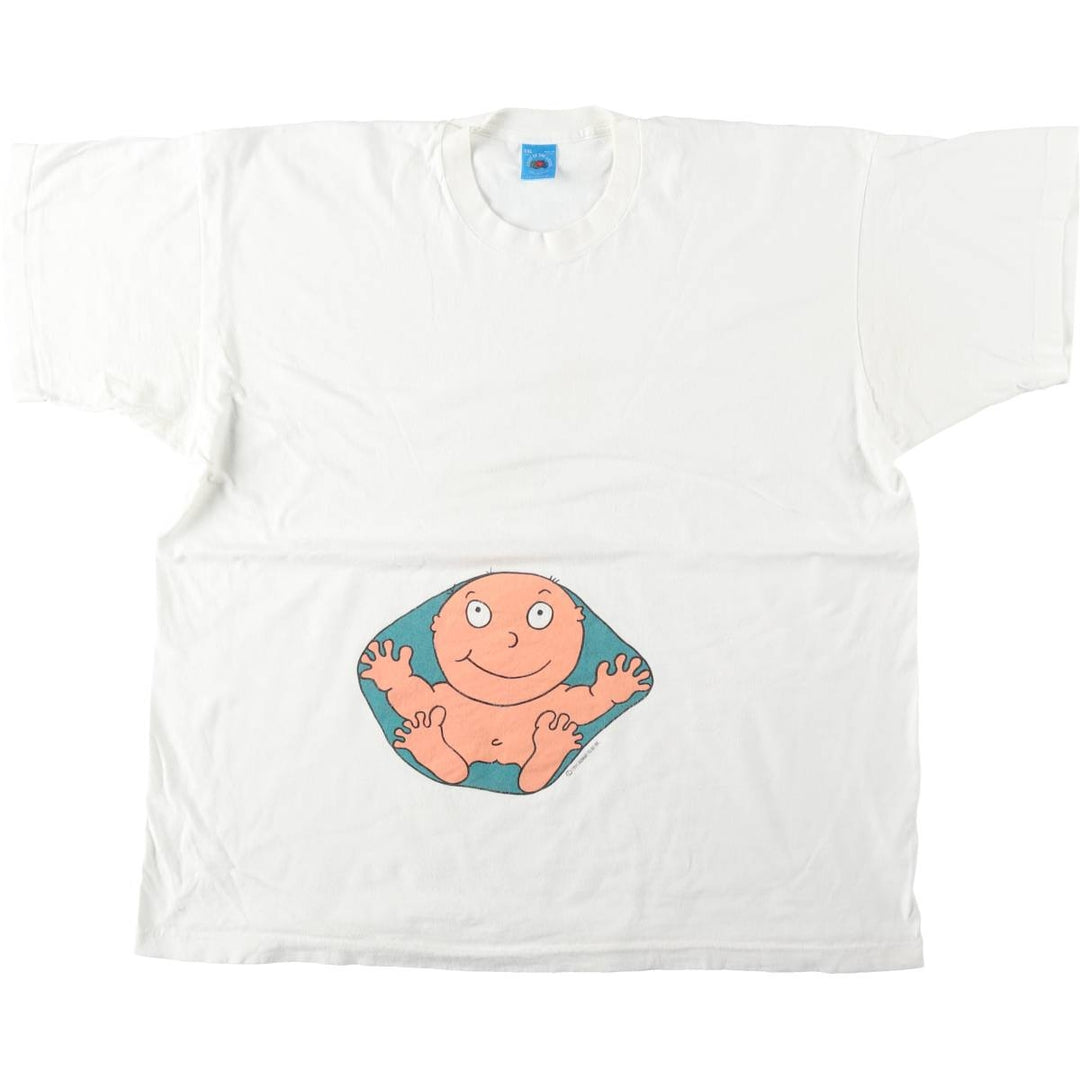 Fruit of the Loom FRUIT OF THE LOOM Printed T-shirt Made in USA Men's XL Vintage cotton white type Vintage Second Hand