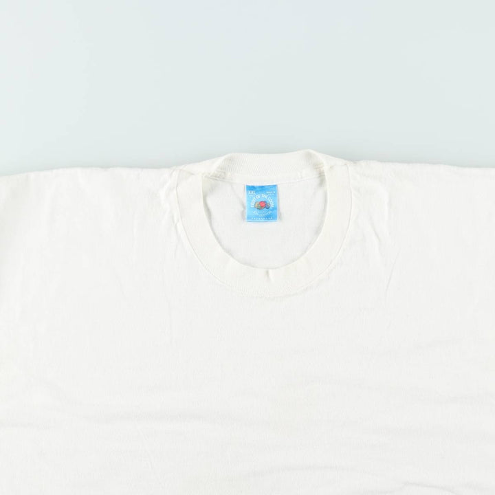 Fruit of the Loom FRUIT OF THE LOOM Printed T-shirt Made in USA Men's XL Vintage cotton white type Vintage Second Hand