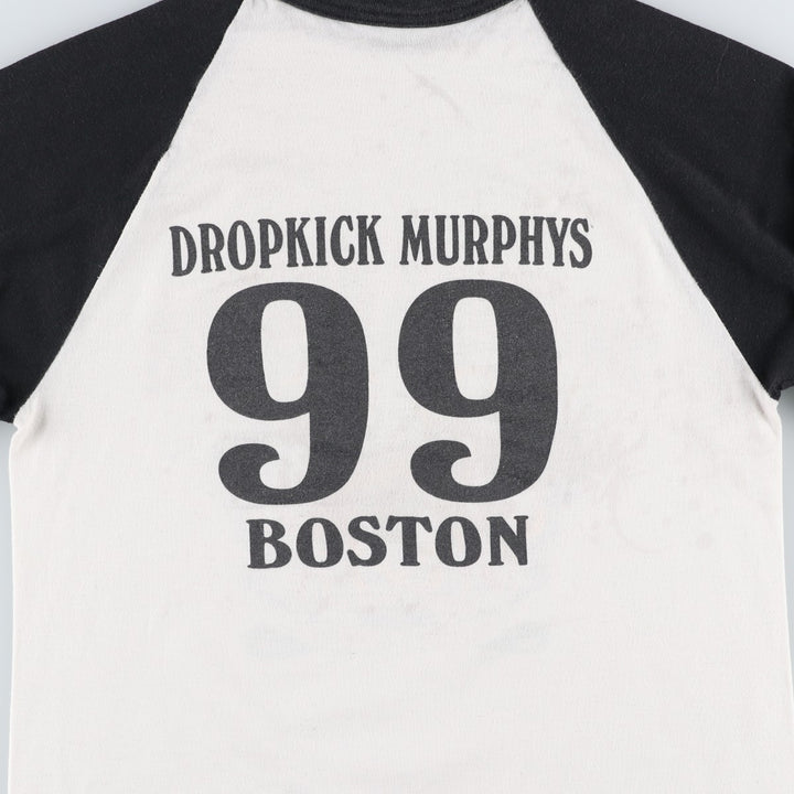 Dropkick Murphys Eagle Pattern American Flag Raglan Band T-Shirt (Men's Size S) unclear white type Vintage Second Hand