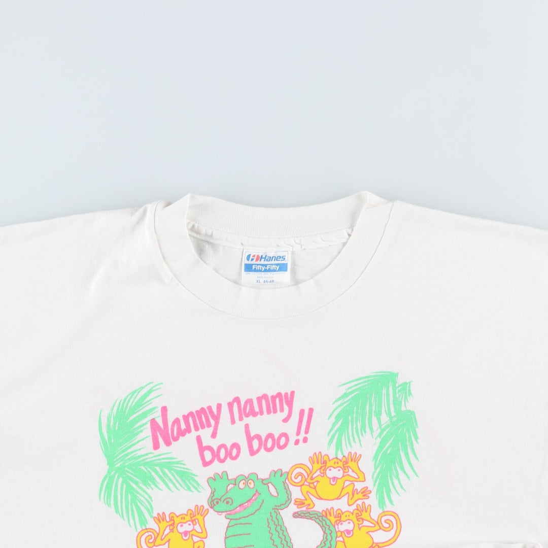 80'S Hanes Joe Scruggs Blue Tag Band T-Shirt, Made in USA, Men's XL equivalent. cotton white type Vintage Second Hand