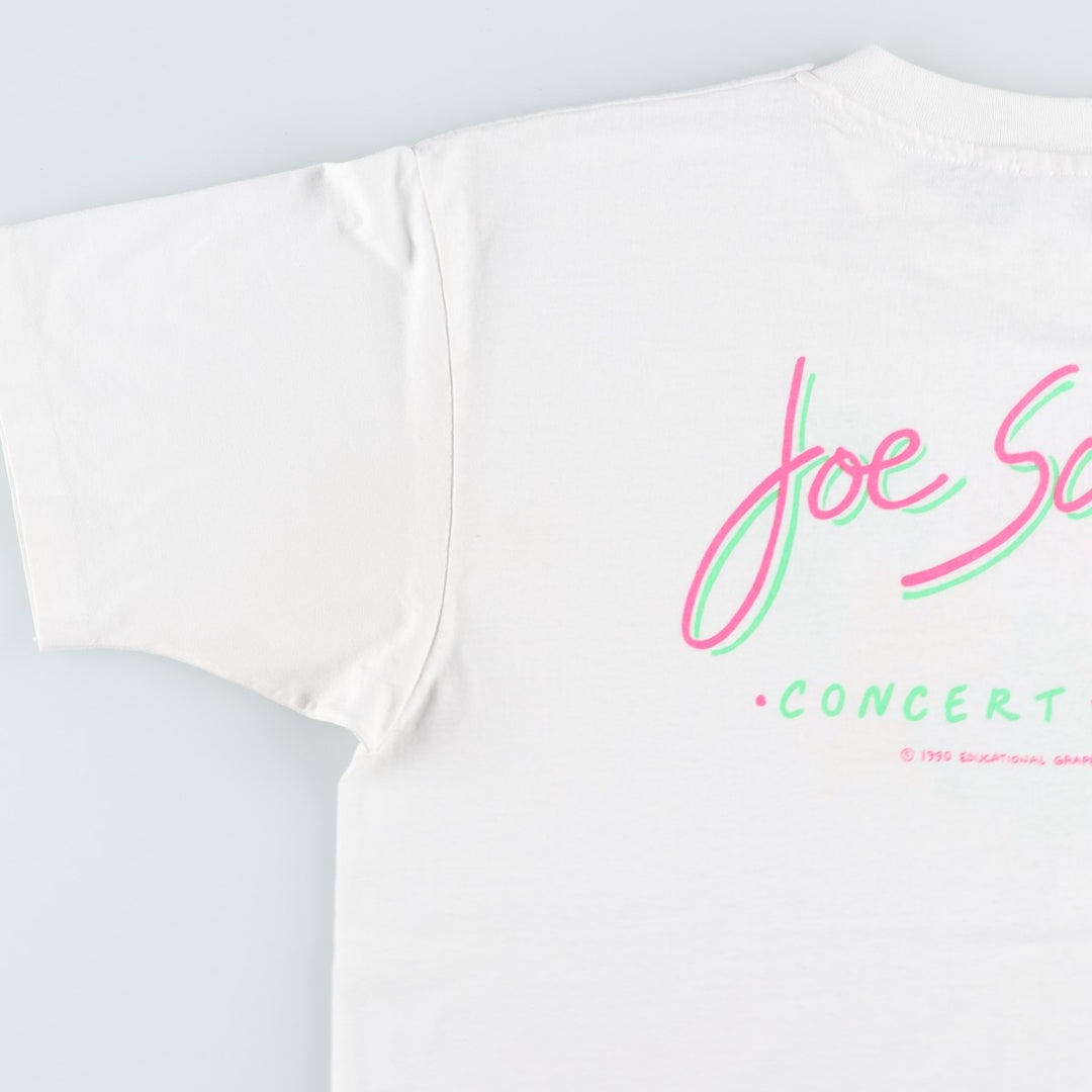 80'S Hanes Joe Scruggs Blue Tag Band T-Shirt, Made in USA, Men's XL equivalent. cotton white type Vintage Second Hand