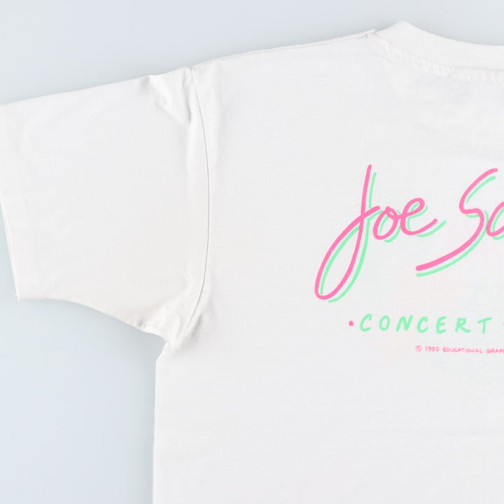 80'S Hanes Joe Scruggs Blue Tag Band T-Shirt, Made in USA, Men's XL equivalent. cotton white type Vintage Second Hand