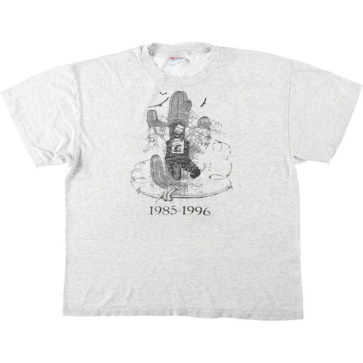90'S Hanes HEAVYWEIGHT 50 cotton pale white type Vintage Second Hand