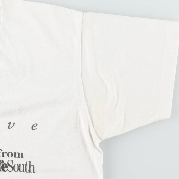 90'S Screen Stars LifeSouth Advertising T-Shirt, Made in USA, Men's XL equivalent, Vintage cotton white type Vintage Second Hand