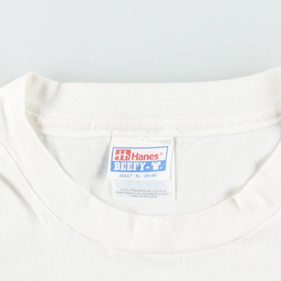 90'S Hanes BEEFY-T Court TV Advertising T-Shirt, XL (46-48), equivalent to men's XL, Vintage. cotton white type Vintage Second Hand