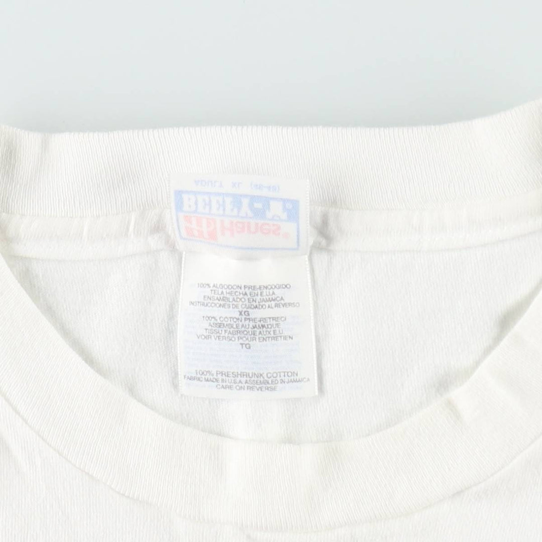90'S Hanes BEEFY-T Court TV Advertising T-Shirt, XL (46-48), equivalent to men's XL, Vintage. cotton white type Vintage Second Hand