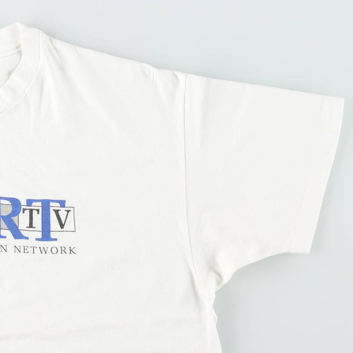 90'S Hanes BEEFY-T Court TV Advertising T-Shirt, XL (46-48), equivalent to men's XL, Vintage. cotton white type Vintage Second Hand