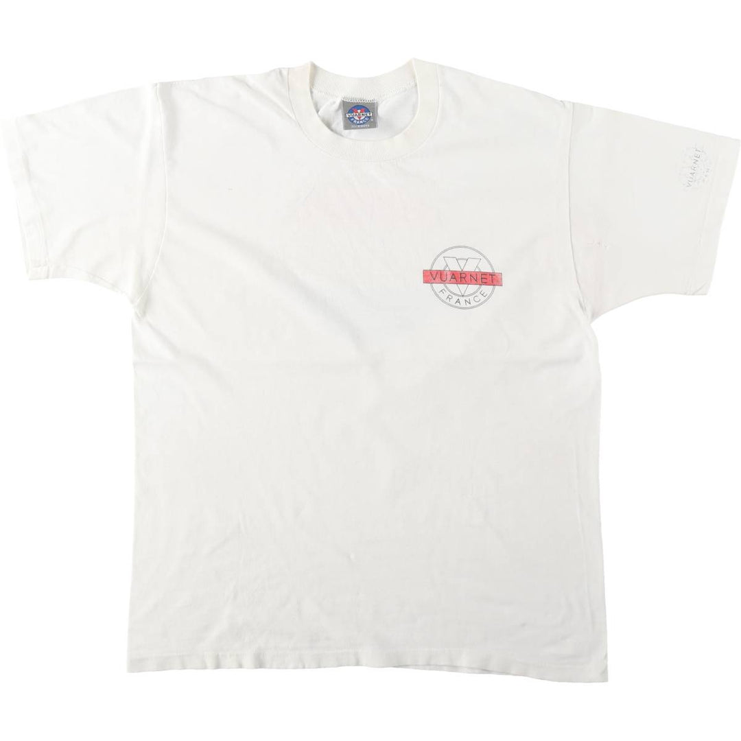 90'S VUARNET advertising T-shirt, made in USA, men's size L equivalent, vintage. cotton white type Vintage Second Hand