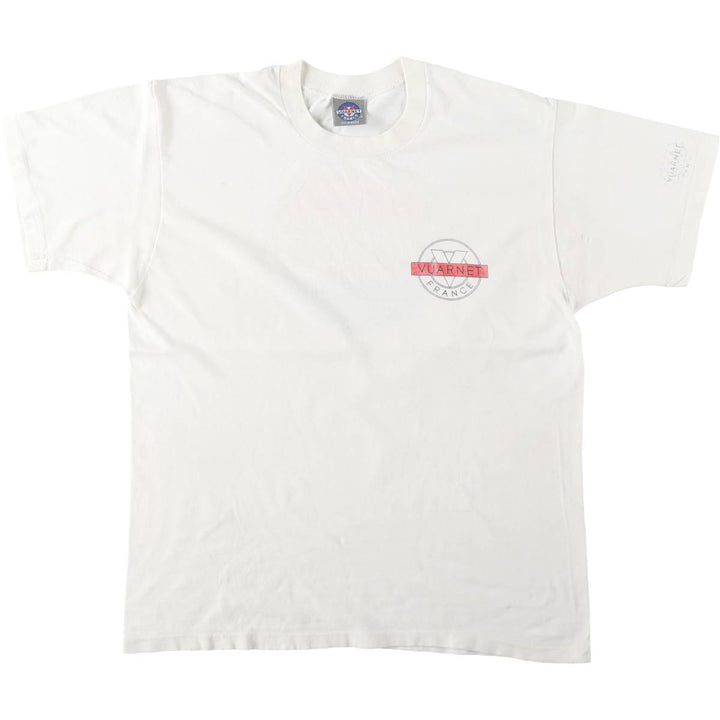 90'S VUARNET advertising T-shirt, made in USA, men's size L equivalent, vintage. cotton white type Vintage Second Hand