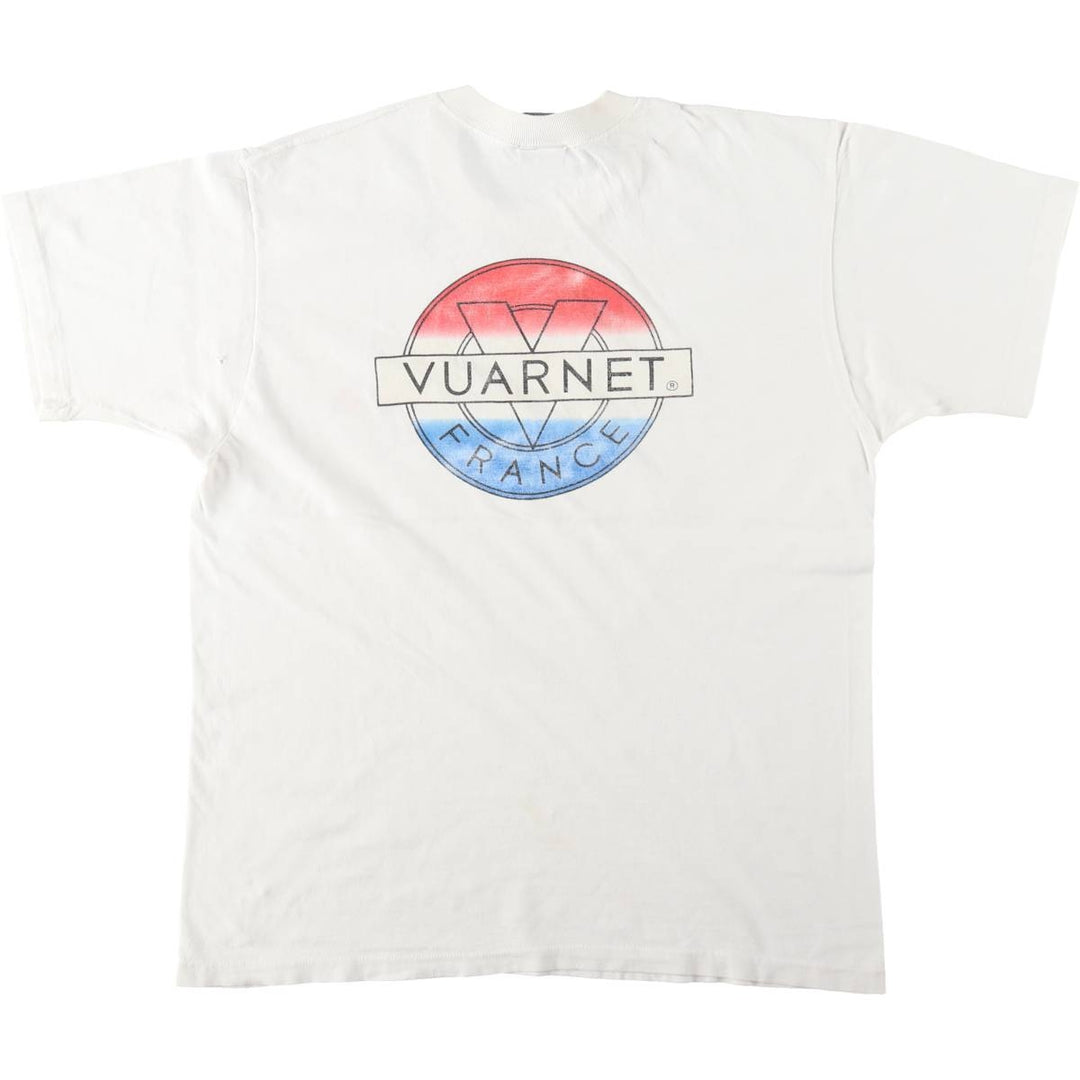 90'S VUARNET advertising T-shirt, made in USA, men's size L equivalent, vintage. cotton white type Vintage Second Hand