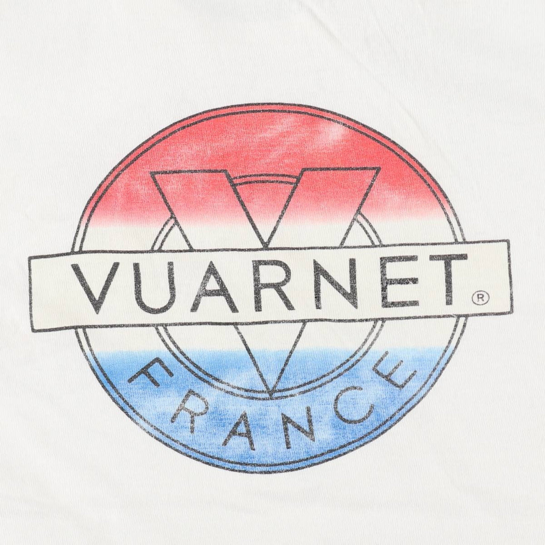 90'S VUARNET advertising T-shirt, made in USA, men's size L equivalent, vintage. cotton white type Vintage Second Hand
