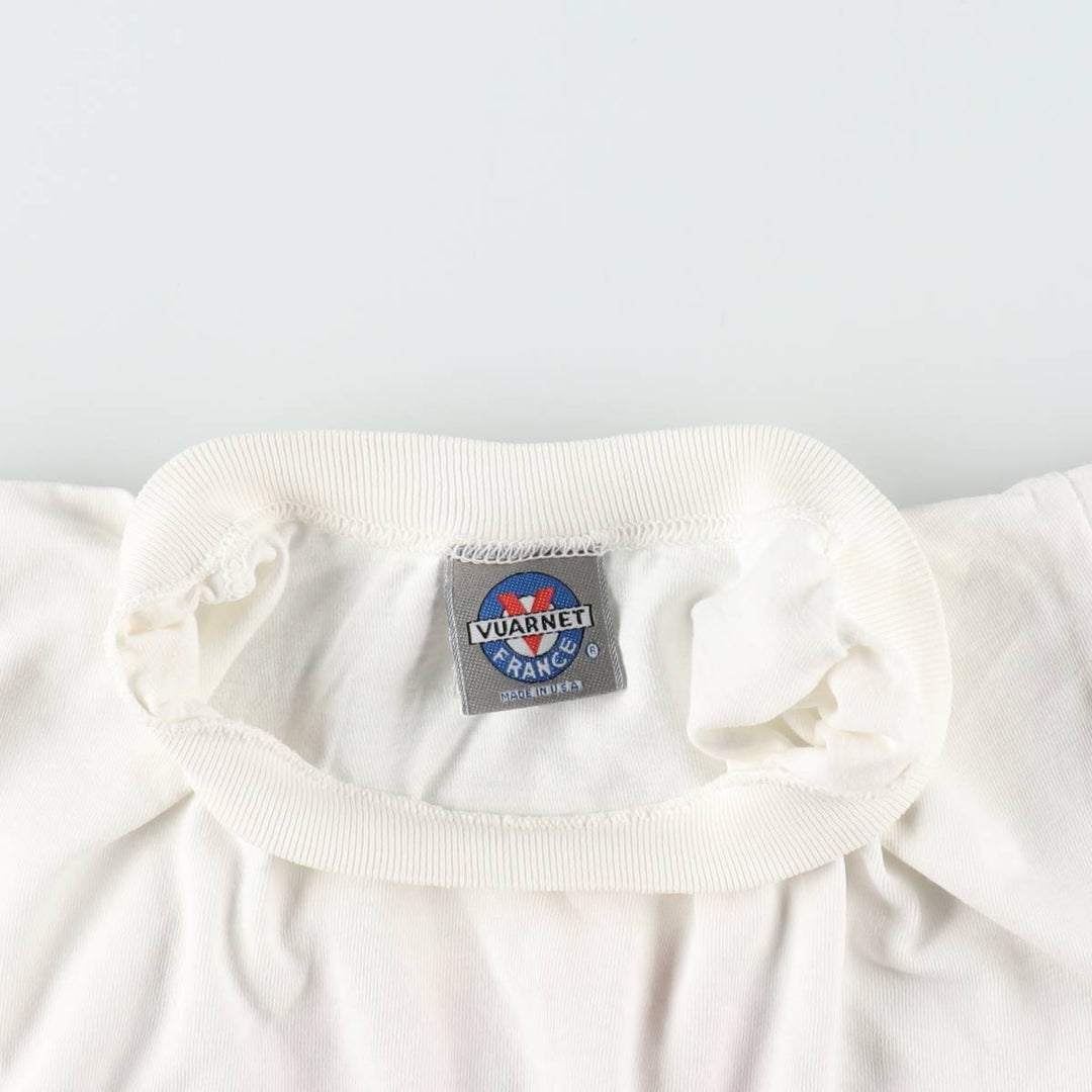 90'S VUARNET advertising T-shirt, made in USA, men's size L equivalent, vintage. cotton white type Vintage Second Hand