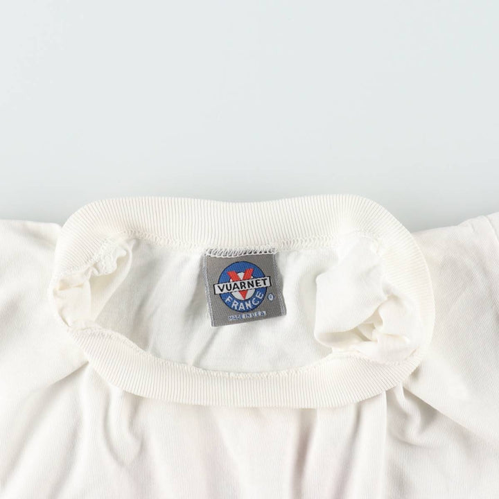 90'S VUARNET advertising T-shirt, made in USA, men's size L equivalent, vintage. cotton white type Vintage Second Hand