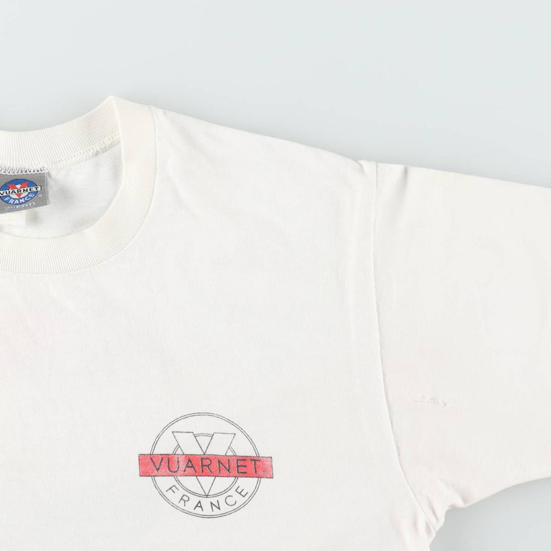 90'S VUARNET advertising T-shirt, made in USA, men's size L equivalent, vintage. cotton white type Vintage Second Hand