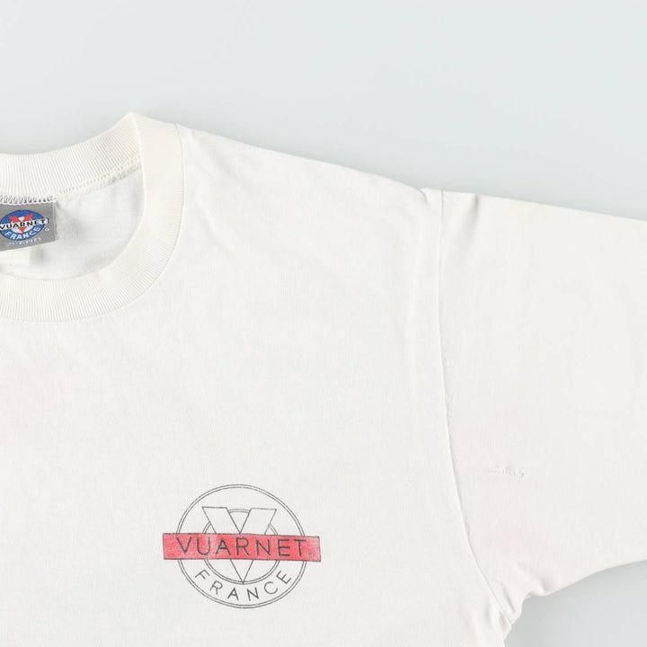 90'S VUARNET advertising T-shirt, made in USA, men's size L equivalent, vintage. cotton white type Vintage Second Hand