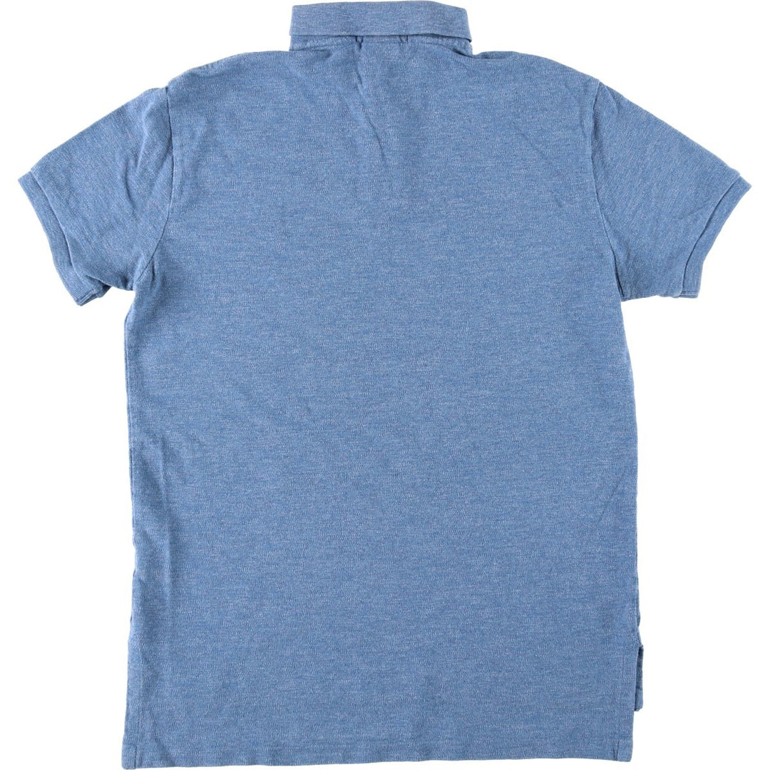 Ralph Lauren POLO by Ralph Lauren CUSTOM FIT short sleeve polo shirt, men's M size cotton Blue type light blue Vintage Second Hand