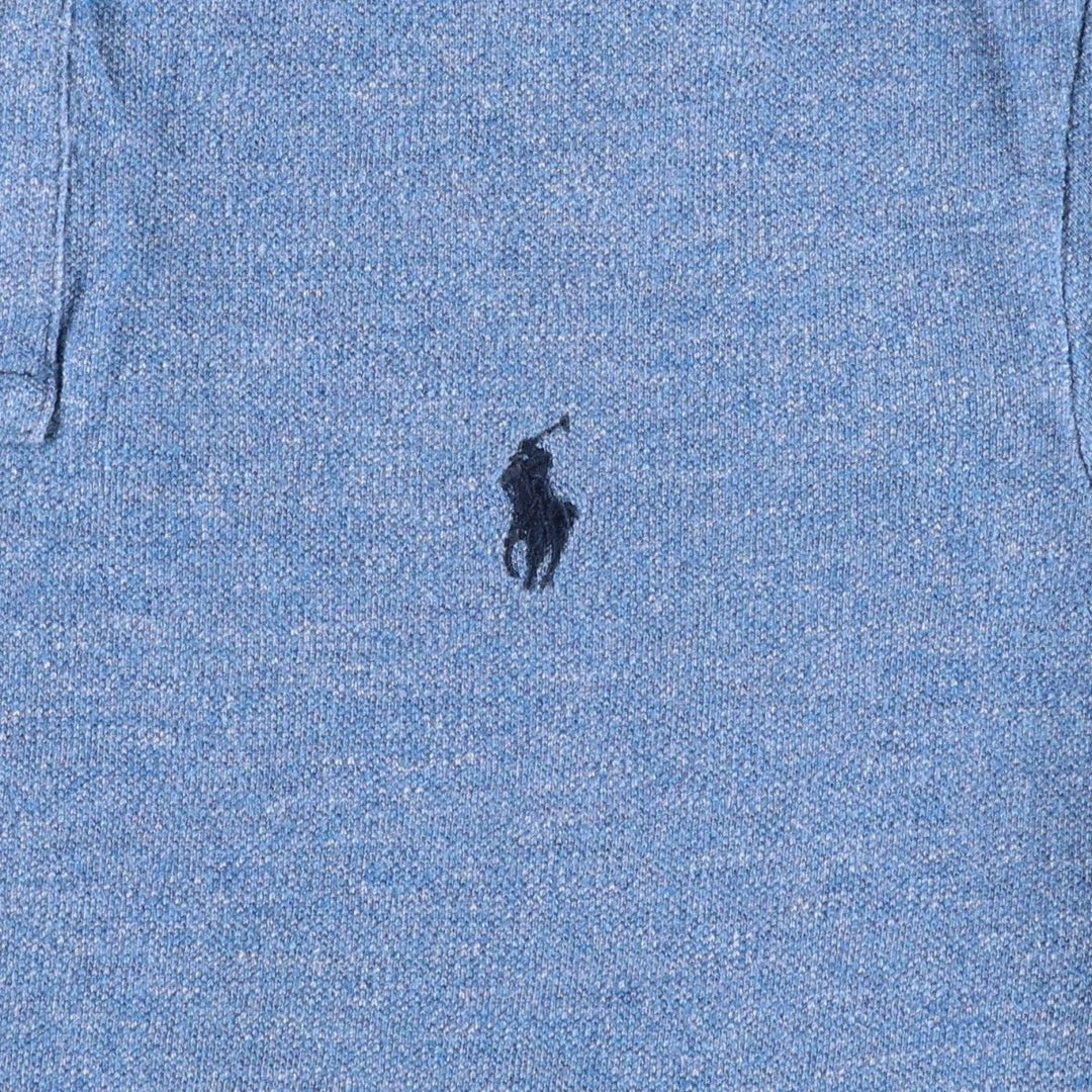Ralph Lauren POLO by Ralph Lauren CUSTOM FIT short sleeve polo shirt, men's M size cotton Blue type light blue Vintage Second Hand
