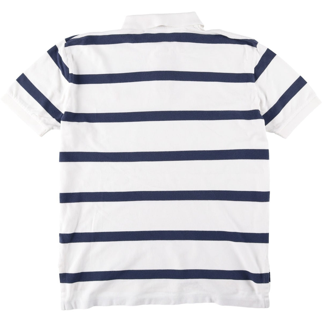 Ralph Lauren POLO by Ralph Lauren short sleeve striped polo shirt, men's size L cotton white type Vintage Second Hand