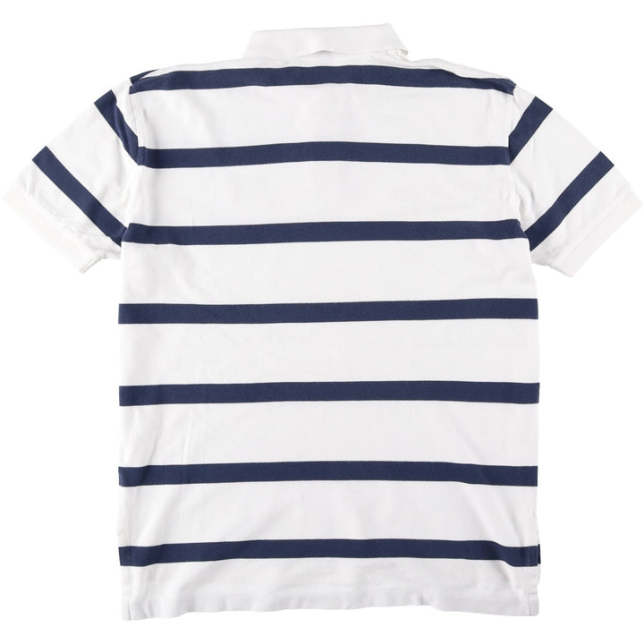 Ralph Lauren POLO by Ralph Lauren short sleeve striped polo shirt, men's size L cotton white type Vintage Second Hand