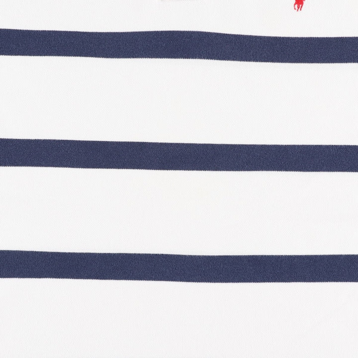 Ralph Lauren POLO by Ralph Lauren short sleeve striped polo shirt, men's size L cotton white type Vintage Second Hand