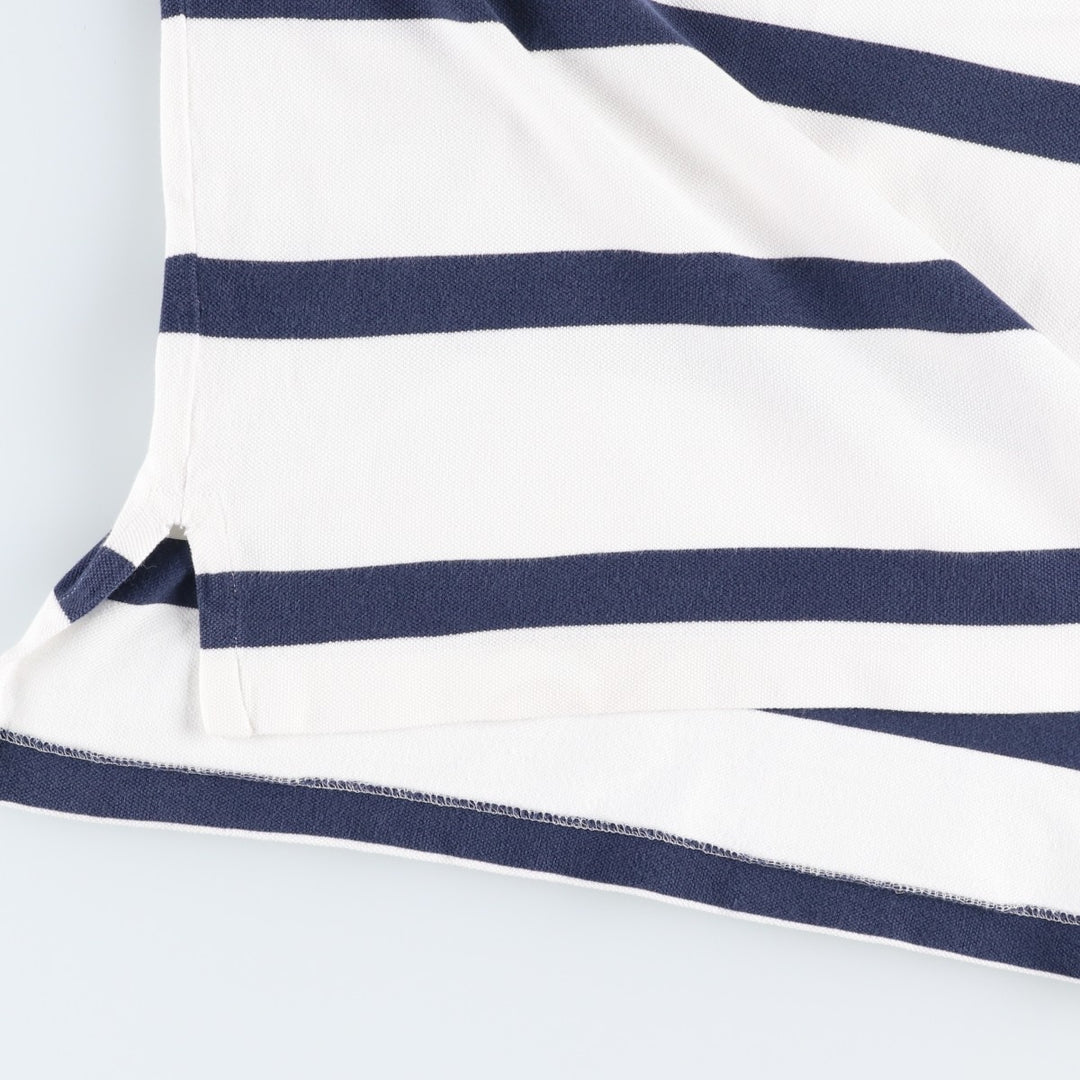 Ralph Lauren POLO by Ralph Lauren short sleeve striped polo shirt, men's size L cotton white type Vintage Second Hand