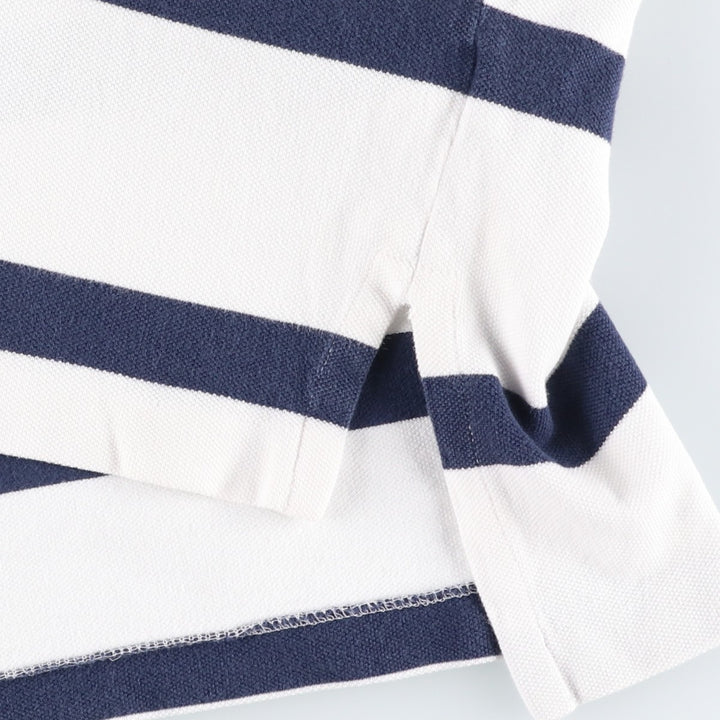 Ralph Lauren POLO by Ralph Lauren short sleeve striped polo shirt, men's size L cotton white type Vintage Second Hand