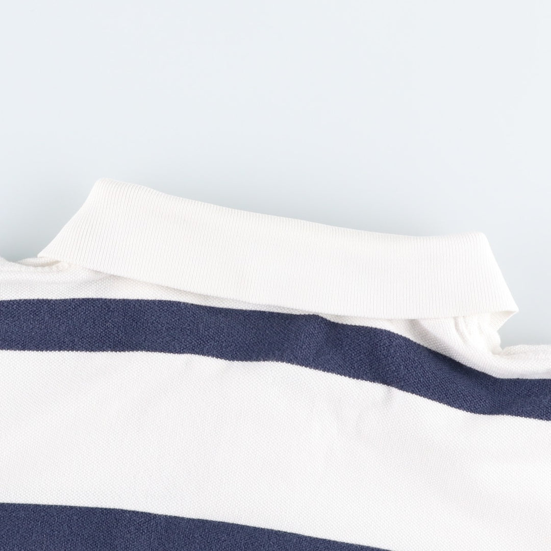 Ralph Lauren POLO by Ralph Lauren short sleeve striped polo shirt, men's size L cotton white type Vintage Second Hand