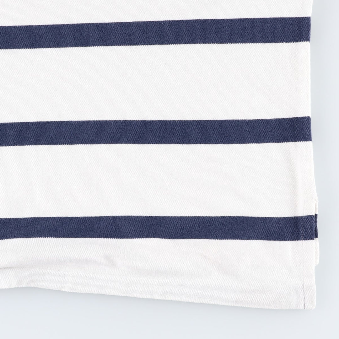 Ralph Lauren POLO by Ralph Lauren short sleeve striped polo shirt, men's size L cotton white type Vintage Second Hand
