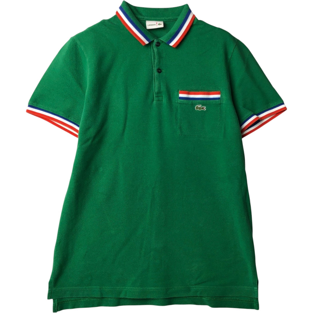 Lacoste LACOSTE Short-Sleeve Polo Shirt, Men's Size S (approx.) cotton green type Vintage Second Hand
