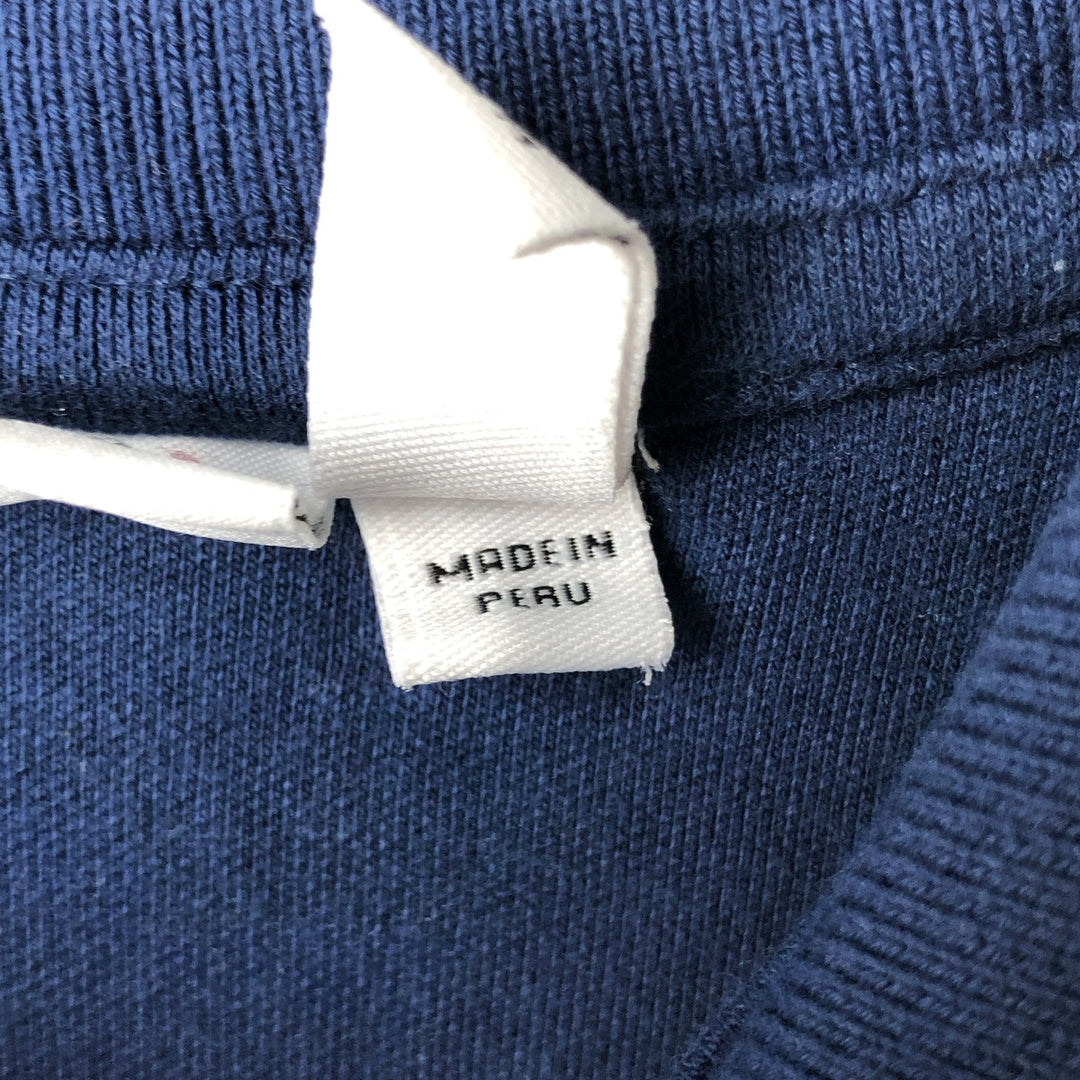 Lacoste Regular Fit Short-Sleeve Polo Shirt, Men's Size M (approx.) cotton navy blue type Vintage Second Hand