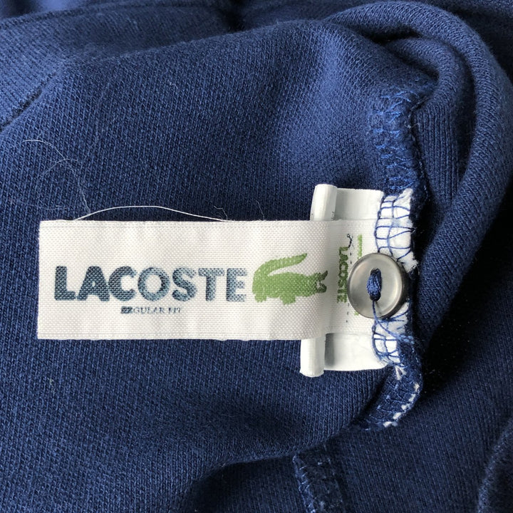 Lacoste Regular Fit Short-Sleeve Polo Shirt, Men's Size M (approx.) cotton navy blue type Vintage Second Hand