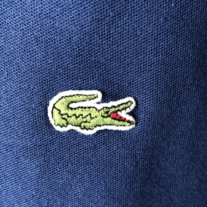 Lacoste Regular Fit Short-Sleeve Polo Shirt, Men's Size M (approx.) cotton navy blue type Vintage Second Hand