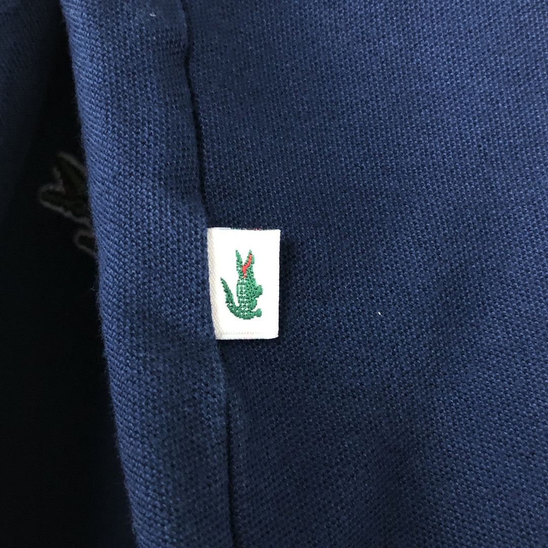 Lacoste Regular Fit Short-Sleeve Polo Shirt, Men's Size M (approx.) cotton navy blue type Vintage Second Hand