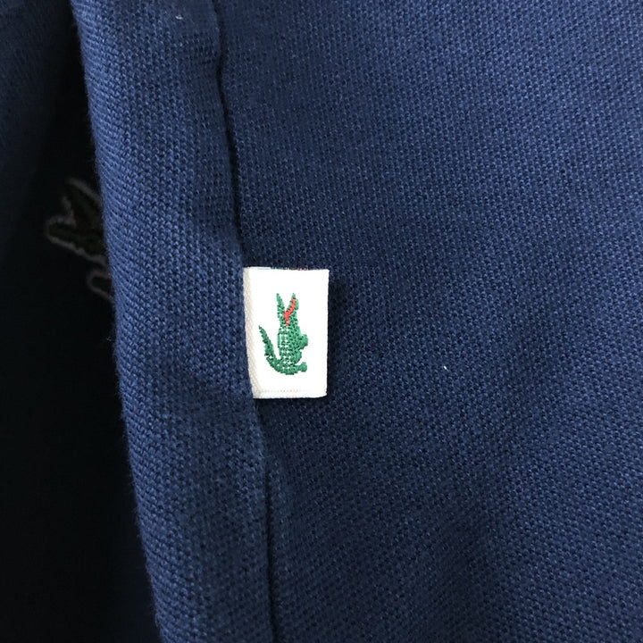 Lacoste Regular Fit Short-Sleeve Polo Shirt, Men's Size M (approx.) cotton navy blue type Vintage Second Hand
