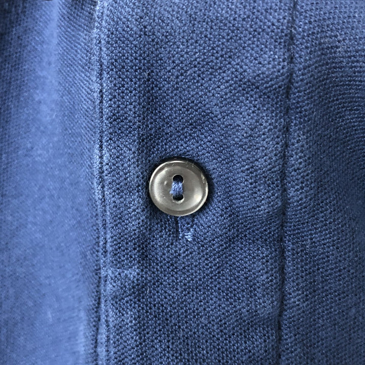 Lacoste Regular Fit Short-Sleeve Polo Shirt, Men's Size M (approx.) cotton navy blue type Vintage Second Hand