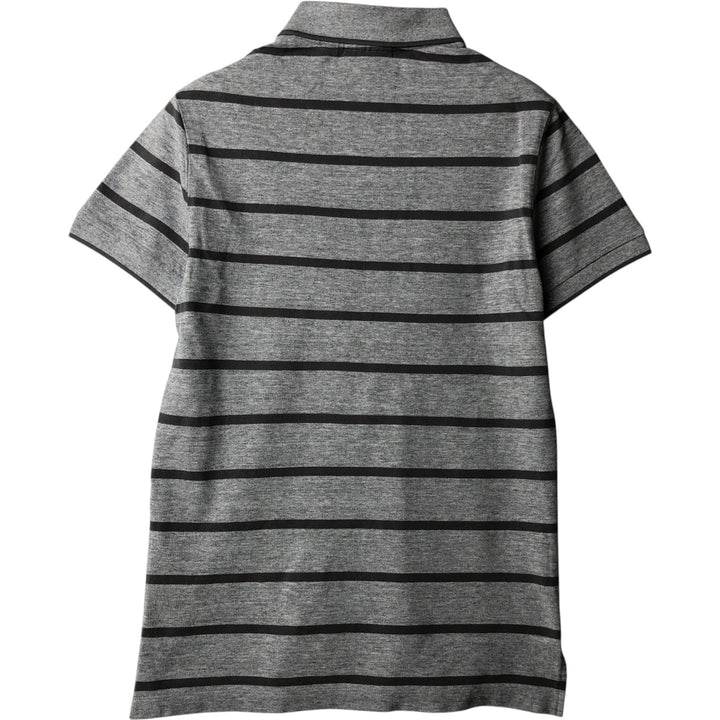 Lacoste Regular Fit Short-Sleeve Striped Polo Shirt, Men's Size XS (approx.) cotton gray type Vintage Second Hand