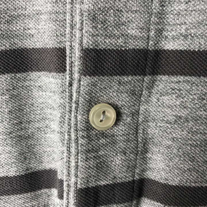 Lacoste Regular Fit Short-Sleeve Striped Polo Shirt, Men's Size XS (approx.) cotton gray type Vintage Second Hand